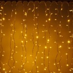 LED girlianda užuolaida 500 diodų 1 m H 5 m šiltai balta, IP67