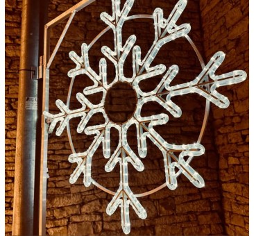 LED dekoracija SNAIGĖ 100 cm, šaltai balta