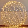 LED dekoracija - kamuolys, 60cm šiltai baltas