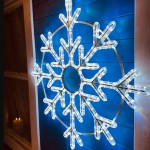 LED dekoracija SNAIGĖ 80 cm, šaltai balta