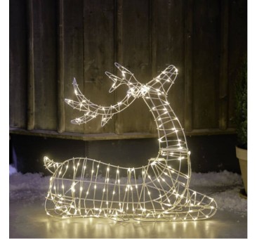 Kalėdinė dekoracija elnias 65/73 cm, 160 LED