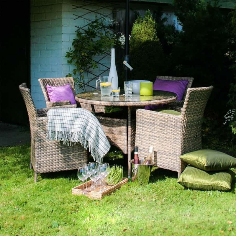 Lauko kėdė WICKER CAPPUCINO 61x58xH86cm