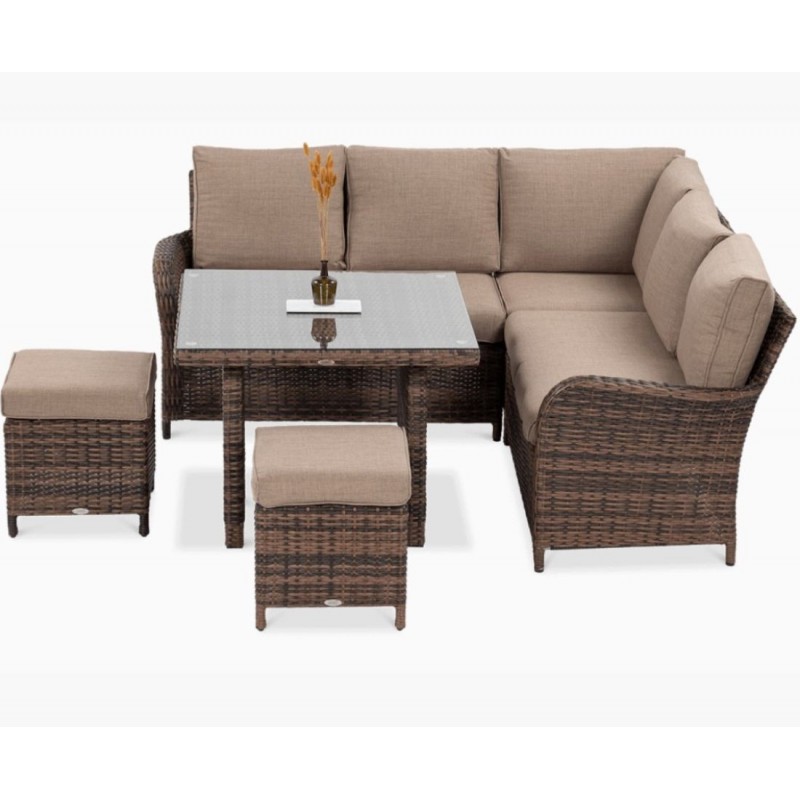 Lauko komplektas VENTURA + pufai brown