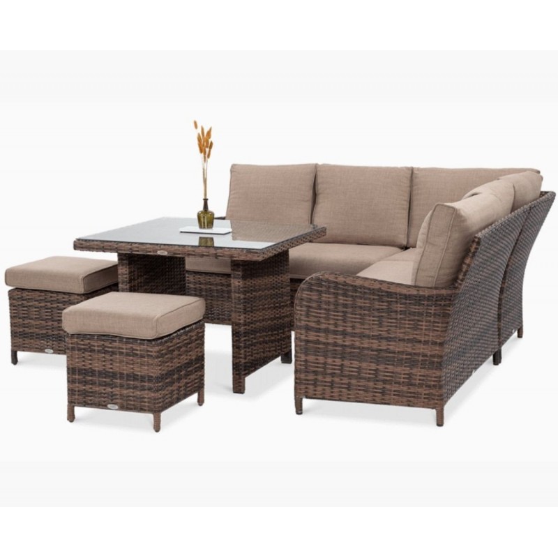 Lauko komplektas VENTURA + pufai brown