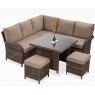 Lauko komplektas VENTURA + pufai brown