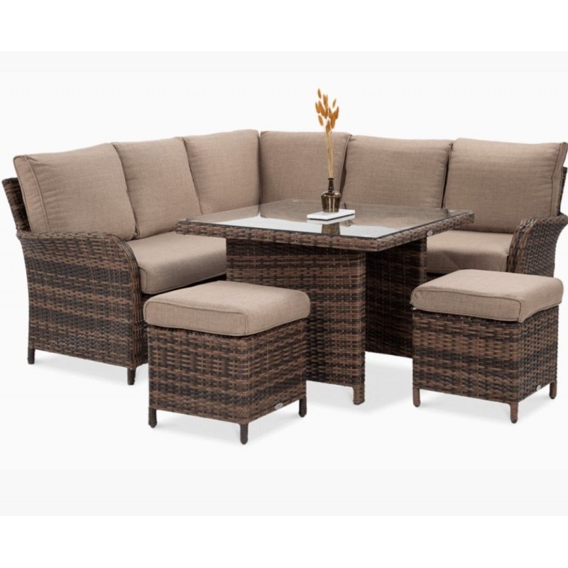 Lauko komplektas VENTURA + pufai brown
