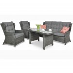 Pinti lauko baldai TRAVENTO 3  DINING DARK GREY