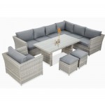 Pinti lauko baldai AURĖJA DINING PLUS STONE GREY