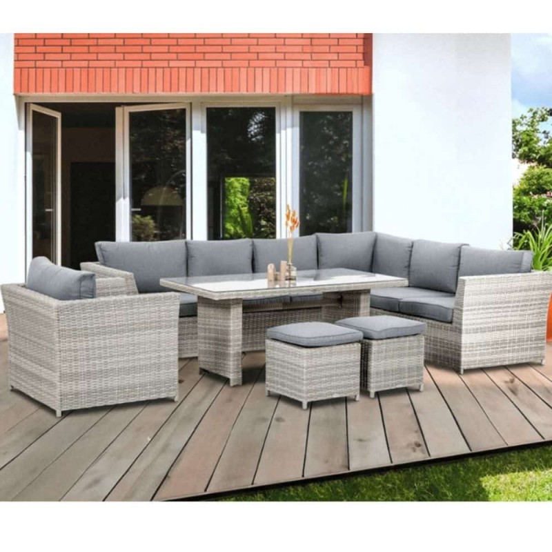 Pinti lauko baldai AURĖJA DINING PLUS STONE GREY