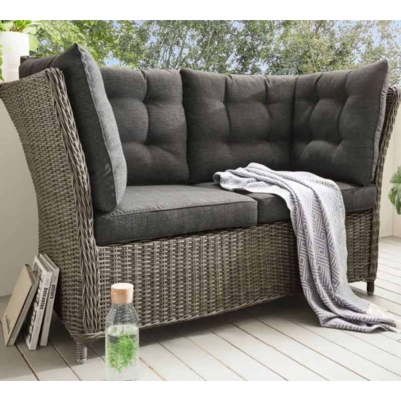 Dvivietė lauko sofa ALMA VINTAGE GREY 152x78x83