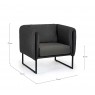 Lauko fotelis PIXEL CHARCOAL