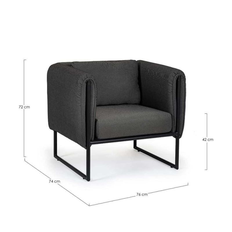 Lauko fotelis PIXEL CHARCOAL