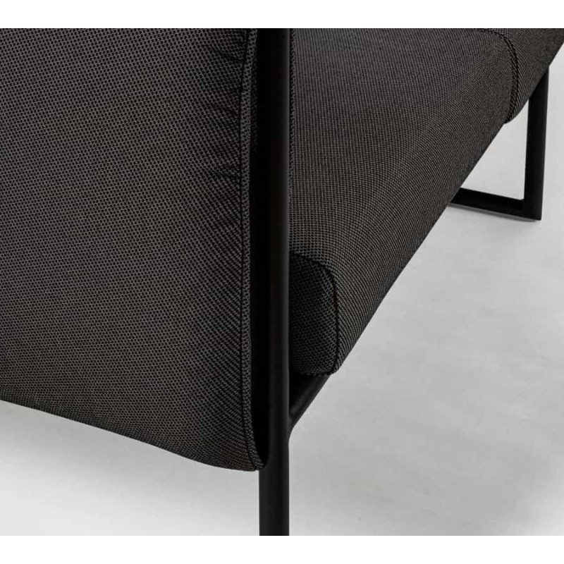 Trivietė lauko sofa PIXEL CHARCOAL 186x74x72cm.