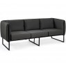 Trivietė lauko sofa PIXEL CHARCOAL 186x74x72cm.