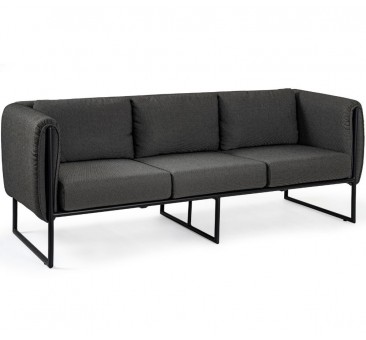 Trivietė lauko sofa PIXEL CHARCOAL 186x74x72cm.