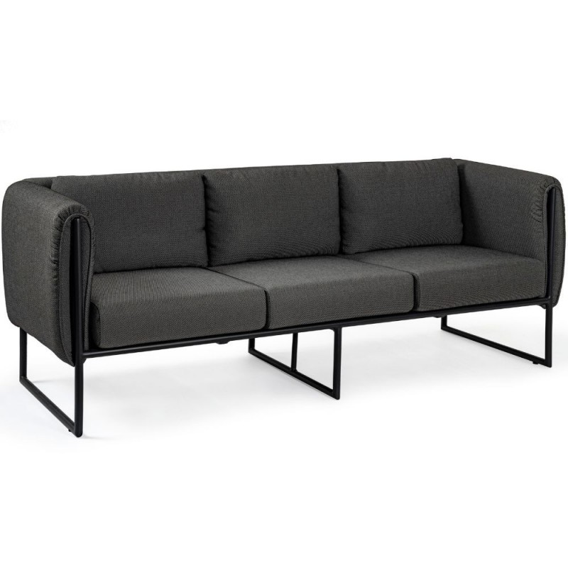 Trivietė lauko sofa PIXEL CHARCOAL 186x74x72cm.