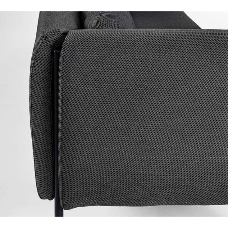 Trivietė lauko sofa PIXEL CHARCOAL 186x74x72cm.