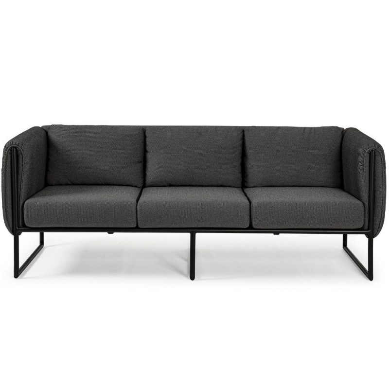 Trivietė lauko sofa PIXEL CHARCOAL 186x74x72cm.