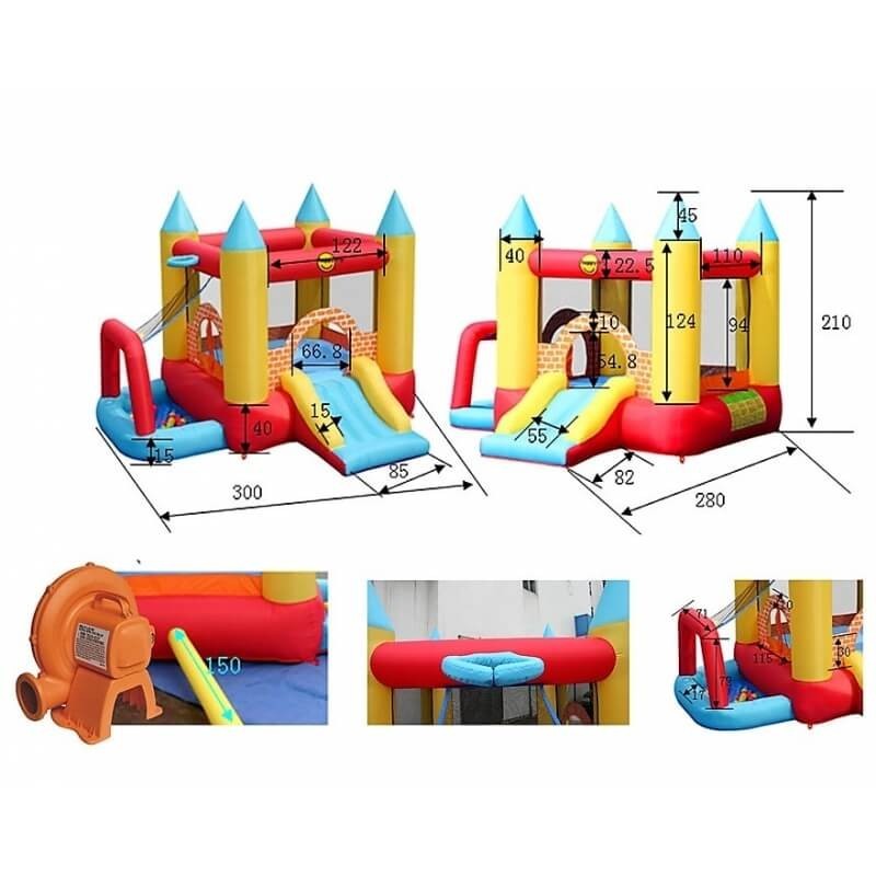 Pripučiamas batutas BOUNCING CASTLE 4 in 1