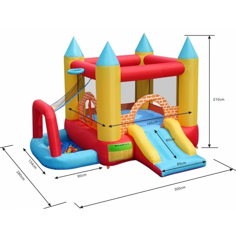 Pripučiamas batutas BOUNCING CASTLE 4 in 1