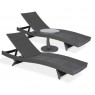 Lauko gultai ELEONORA DARK GREY + staliukas