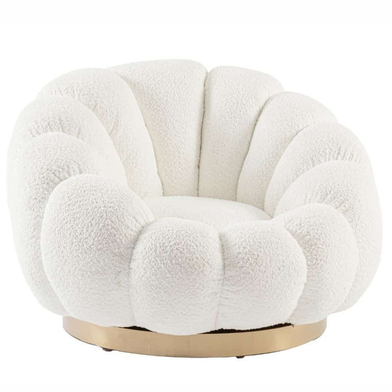 Sukamasis fotelis FLOREL WHITE
