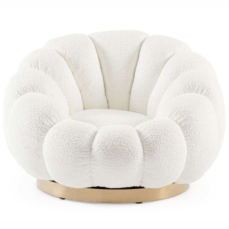 Sukamasis fotelis FLOREL WHITE