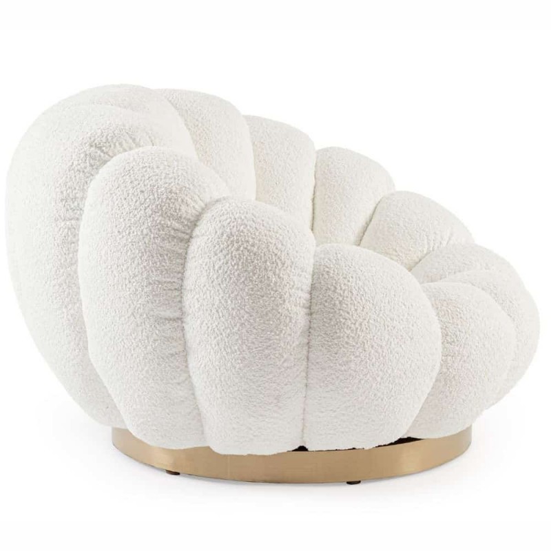 Sukamasis fotelis FLOREL WHITE