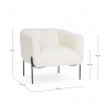 Fotelis CLAUDINE WHITE