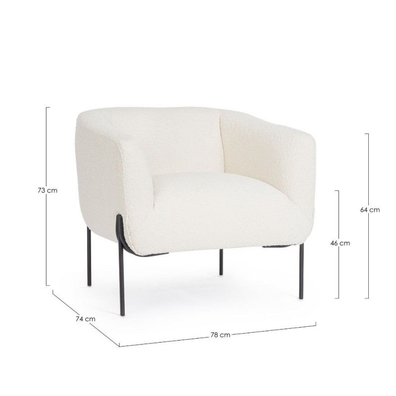 Fotelis CLAUDINE WHITE