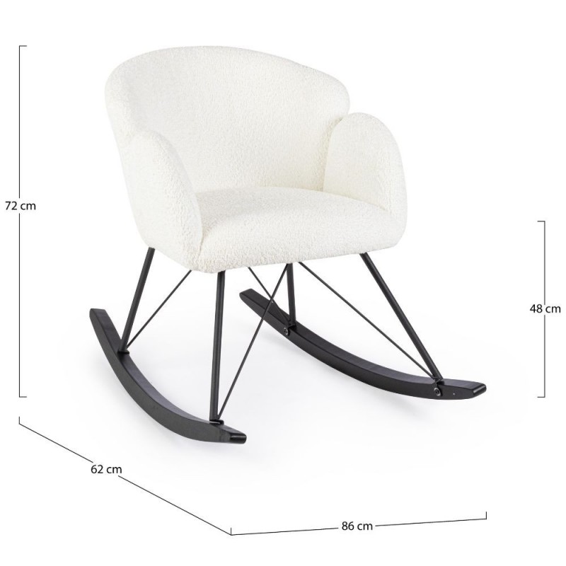 Supamasis fotelis SIBILLA WHITE