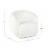 Fotelis TECLA BOUCLE WHITE