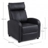 Fotelis - reglaineris DESIRE BLACK PU