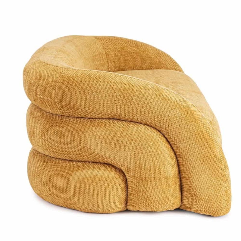 Sofa CLEMENCE MUSTARD trivietė 200x89x61cm