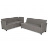 Lauko baldų komplektas LAROS su pufais ir foteliu BLACK/GREY