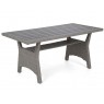 Lauko baldų komplektas LAROS su pufais ir foteliu BLACK/GREY
