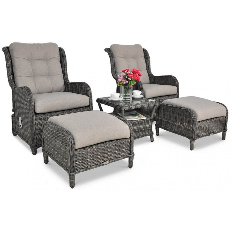Pinti lauko baldai VIENNA DUO PREMIUM DARK GREY