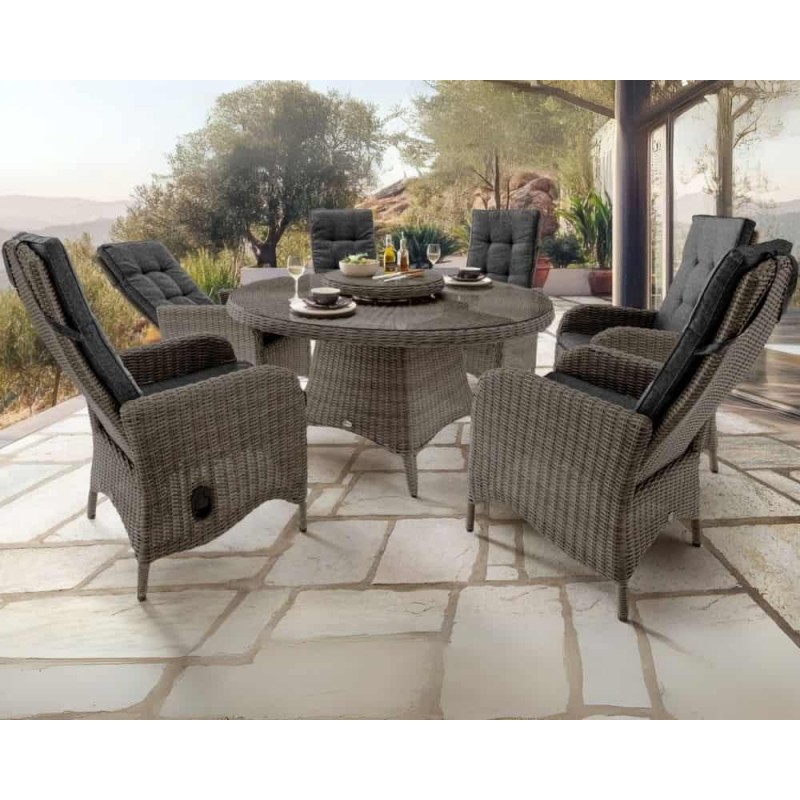 Baldų komplektas ALMA LUANA 150x75cm VINTAGE GREY su reguliuojamais atlošais