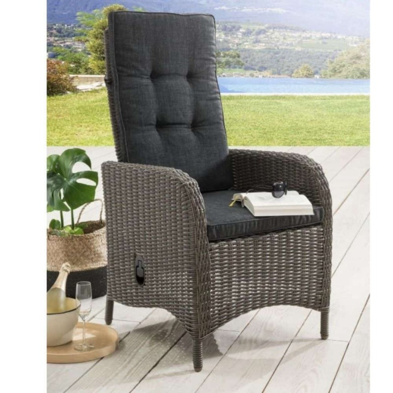 Baldų komplektas ALMA LUANA 150x75cm VINTAGE GREY su reguliuojamais atlošais