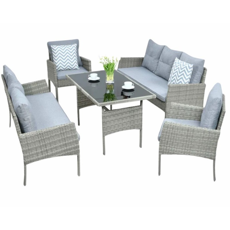 Lauko baldų komplektas CORTINA FAMILY GREY