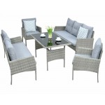 Lauko baldų komplektas CORTINA FAMILY GREY