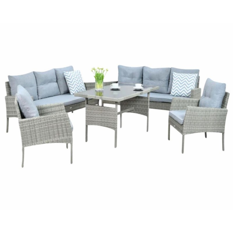 Lauko baldų komplektas CORTINA FAMILY GREY