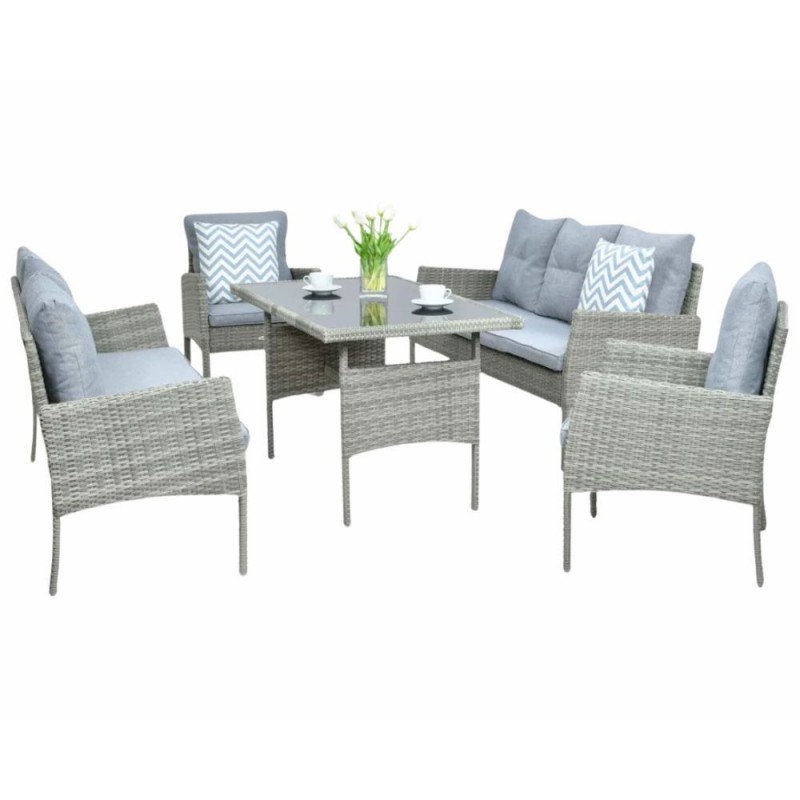 Lauko baldų komplektas CORTINA FAMILY GREY