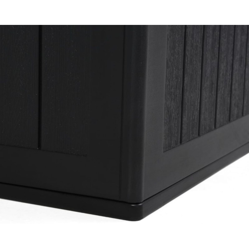 Daiktadėžė iš dvisienio plastiko GOTLOND BLACK 140x72x73cm