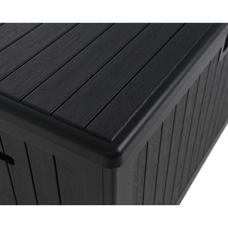 Daiktadėžė iš dvisienio plastiko GOTLOND BLACK 140x72x73cm