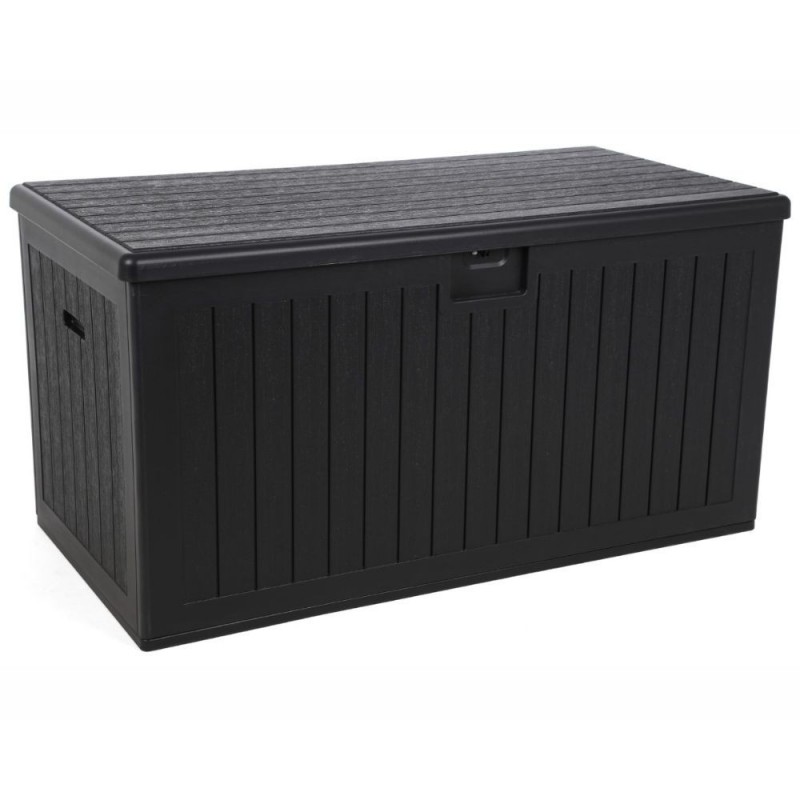 Daiktadėžė iš dvisienio plastiko GOTLOND BLACK 140x72x73cm