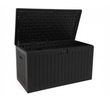 Daiktadėžė iš dvisienio plastiko GOTLOND BLACK 140x72x73cm