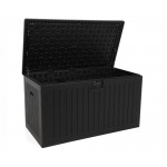 Daiktadėžė iš dvisienio plastiko GOTLOND BLACK 140x72x73cm