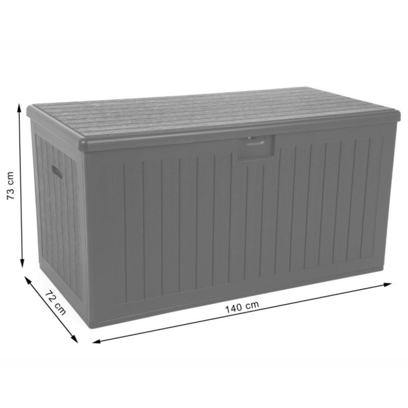 Daiktadėžė iš dvisienio plastiko GOTLOND BROWN 140x72x73cm