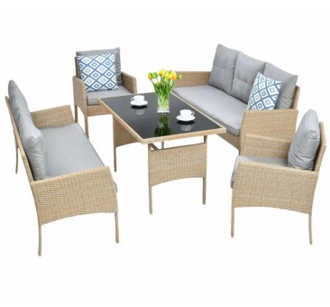 Lauko baldų komplektas CORTINA FAMILY BEIGE